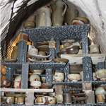 kiln stack of pots
